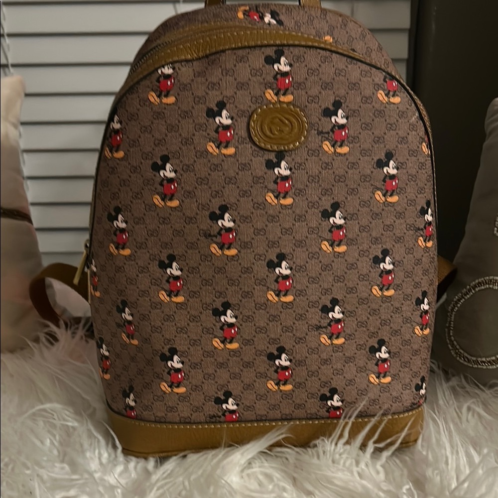 Brown Mickey Mouse Backpack